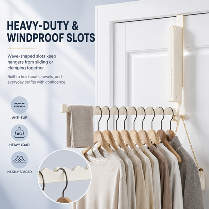 🛠️Retractable and foldable wall hooks - portable clothes rack
