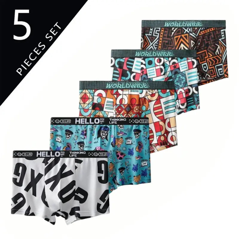 🧵🌬️ Men's elastic boxer briefs Set, soft and comfortable