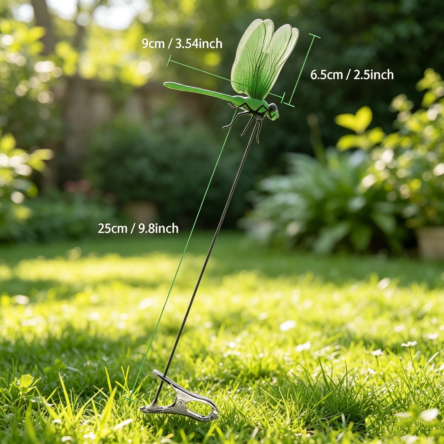 Creative Mixed-Color Artificial Dragonfly Decorative Clips for Lawns and Gardens