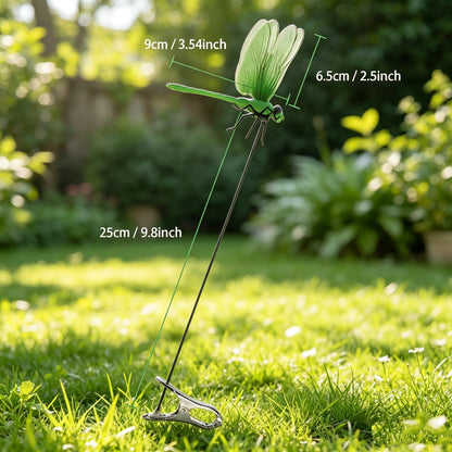 Creative Mixed-Color Artificial Dragonfly Decorative Clips for Lawns and Gardens
