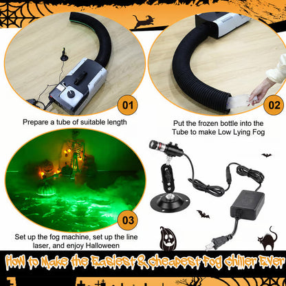 🎃 Halloween Laser Swamp Projector – Spooky Fog & Haunted Yard Light 👻