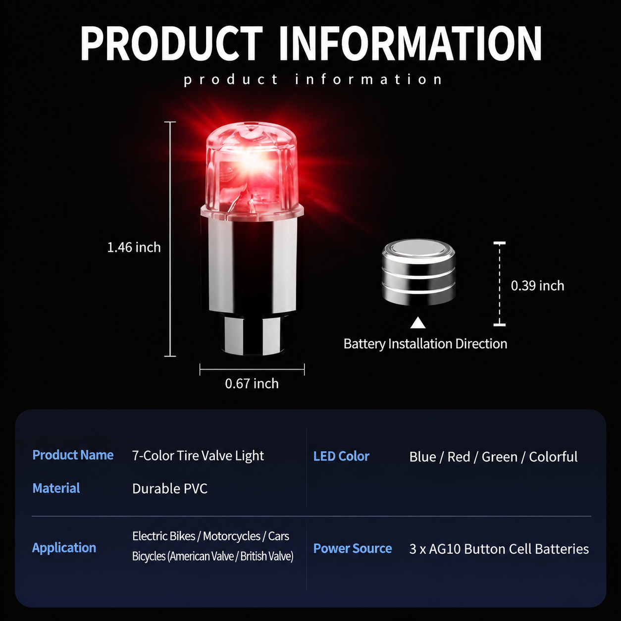 ✨Illuminated car tire valve cap