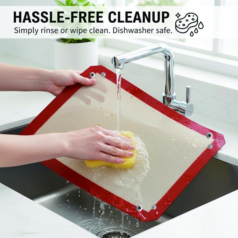 🍪 Transformable Snap-Up Silicone Baking Mat | 2-in-1 Non-Stick Baking Tray