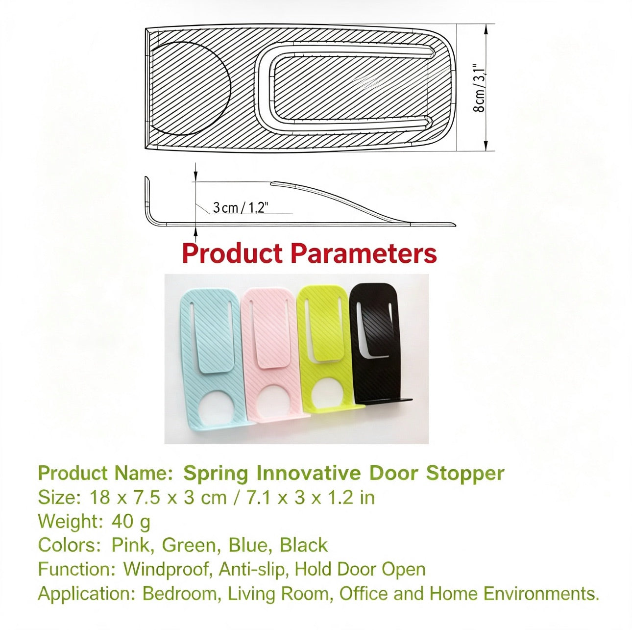 Creative Home Anti-Pinch Anti-Collision Multifunctional Invisible Door Top Mount
