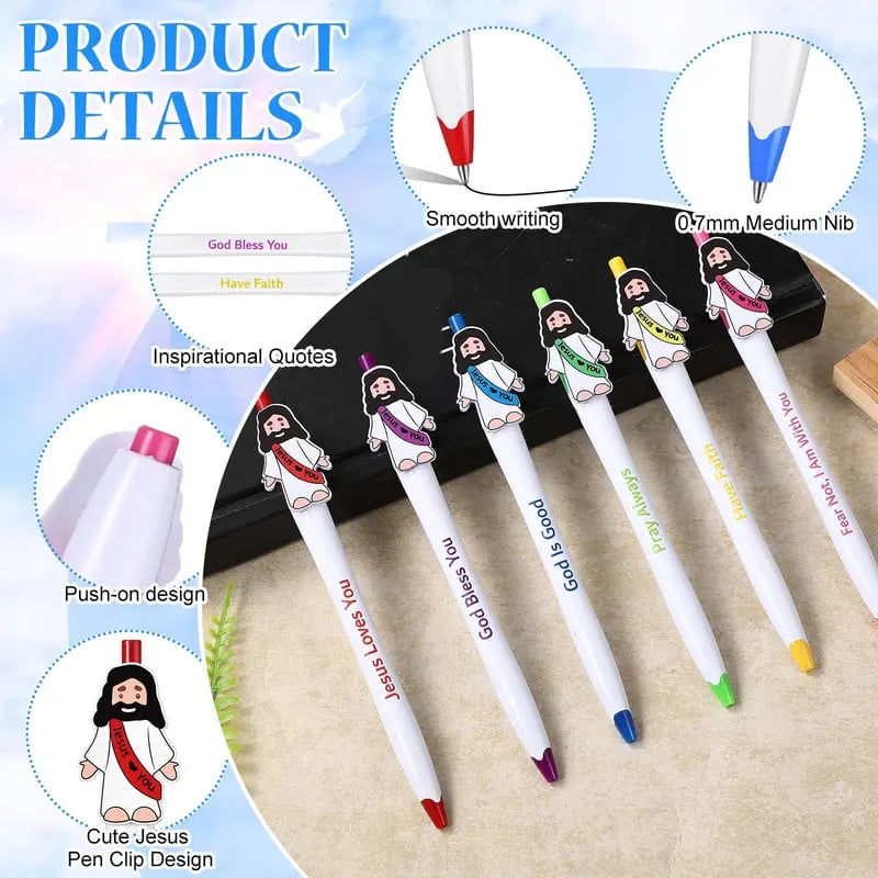 🔥Hot Sale 49% off🌟✝️ Graduation Gifts Bible Verse Ballpoint Pens Jesus Loves You Pens