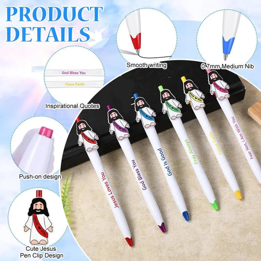 🔥Hot Sale 49% off🌟✝️ Graduation Gifts Bible Verse Ballpoint Pens Jesus Loves You Pens