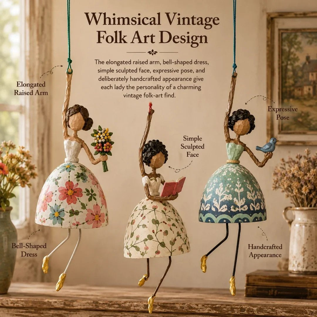 ✨ Whimsical Dancing Lady Hanging Ornament 🌸 — Bring Art & Elegance to Your Space! 🏡🔥