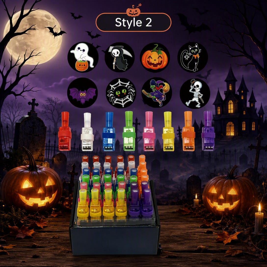 36PCS Halloween And Christmas LED Projection Finger Lights