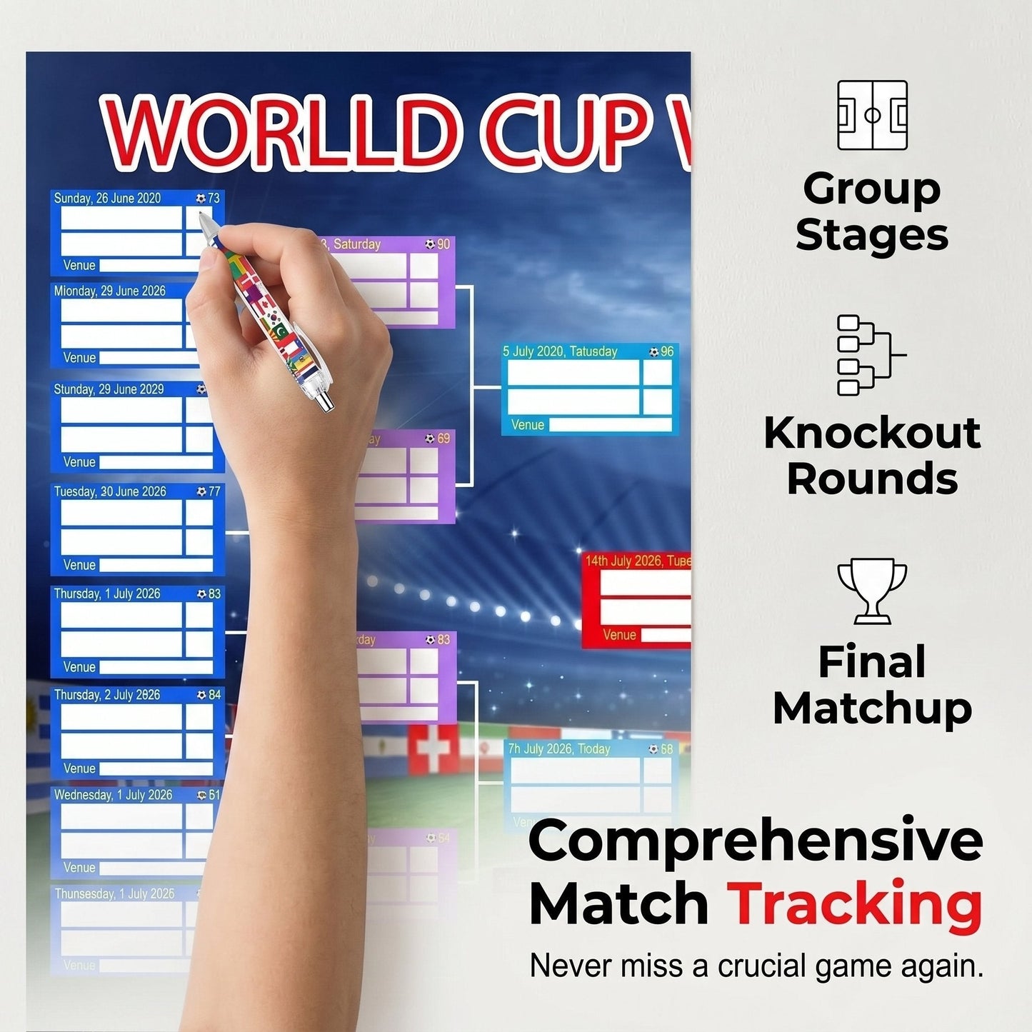 🔥Hot Sale 49% off🗓️ ⚽ 2026 World Cup Poster Set – Don't Miss a Match!