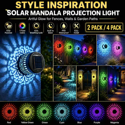 💫 Seven-Color Changing Solar Projection Wall Light Decorative