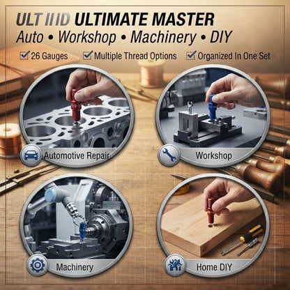 26-Piece Detachable Nut & Bolt Thread Gauge