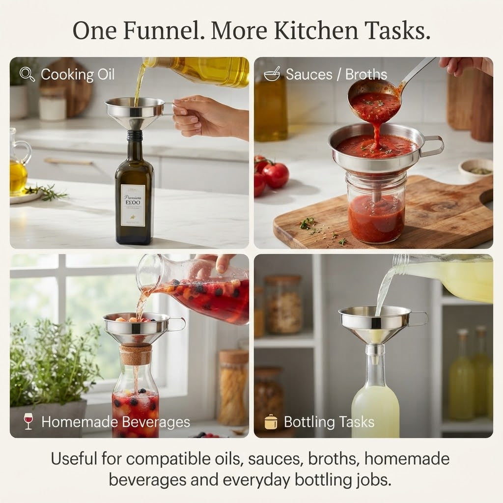Reusable Stainless Steel Funnel Filter