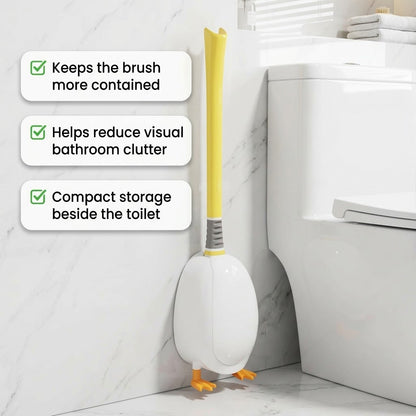 Cute Duck Silicone Toilet Brush – Flexible Deep-Clean Design