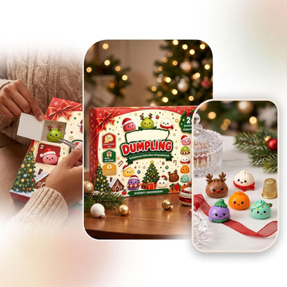 🎅 Countdown to Christmas: 24-Day Cute Dumpling Squishy Toy Advent Calendar 🎄🧸