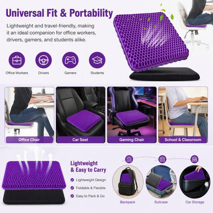 ❄️Breathable gel cooling seat cushion