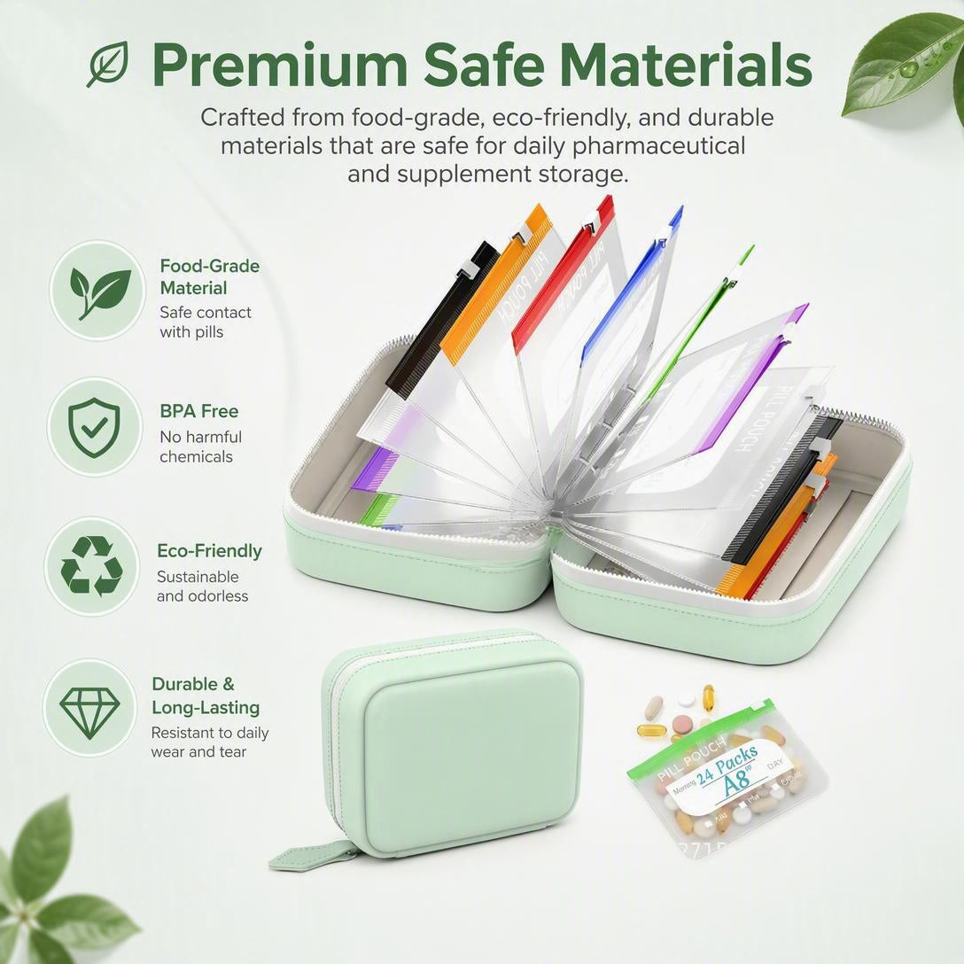 💊Reusable waterproof travel medicine bag set