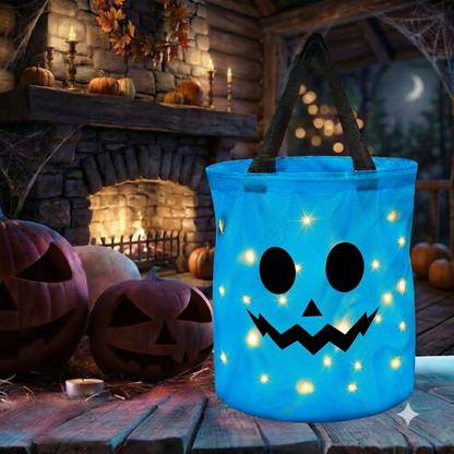 👻🌟LED Light-Up Halloween Pumpkin Candy Tote Bag