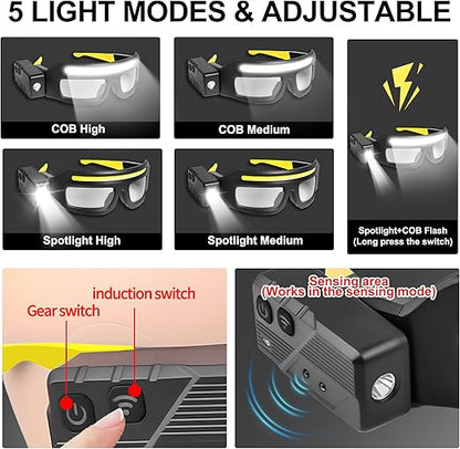 🔋Intelligent sensor glasses lamp - Multi-functional outdoor high-intensity work lamp