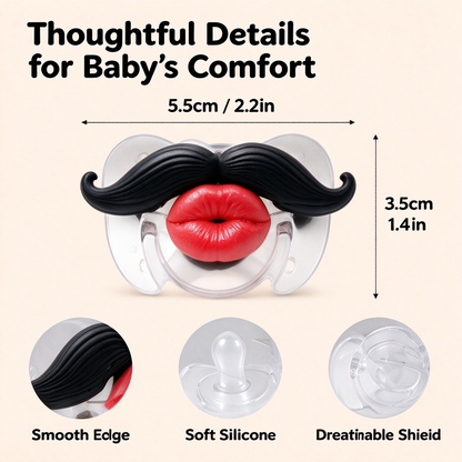 Funny Mustache Baby Pacifier