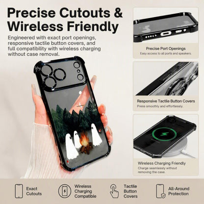 👻Ghost Campfire Clear Electroplated Phone Case