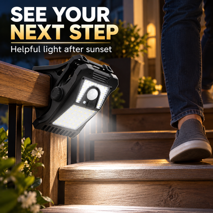 Solar-Powered Clip-On Motion Sensor Light