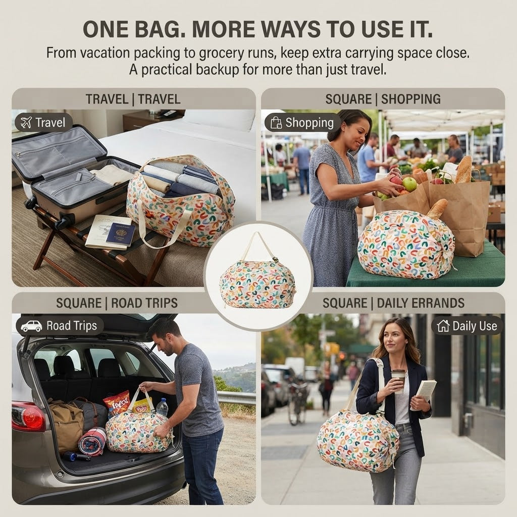 Large-Capacity Foldable Travel Tote