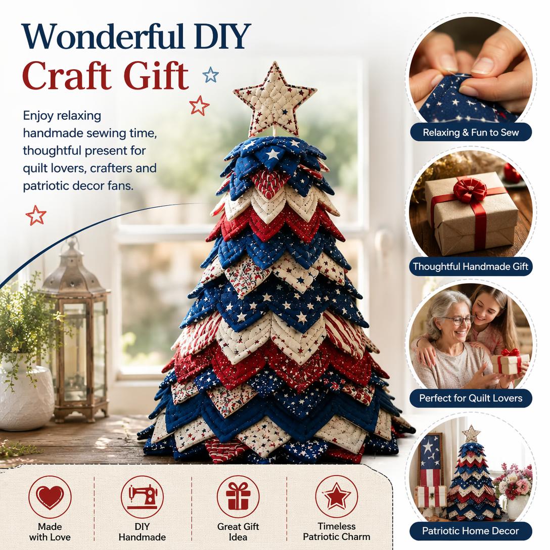🎄American Christmas Tree Patchwork Kit