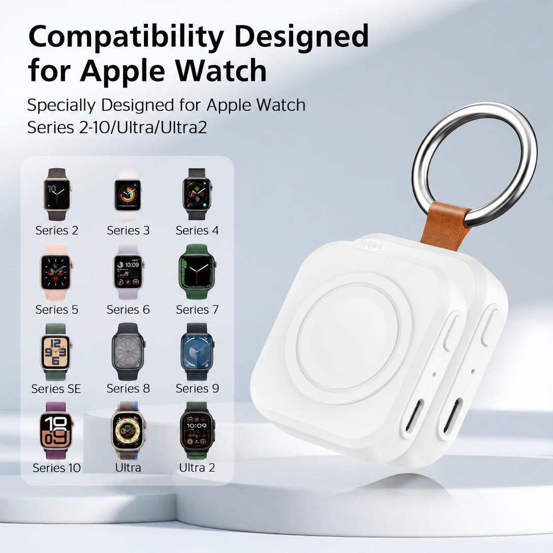 ⚡⌚1200mA Portable Magnetic Watch Wireless Charger