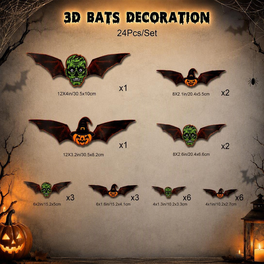 24 Halloween Bats