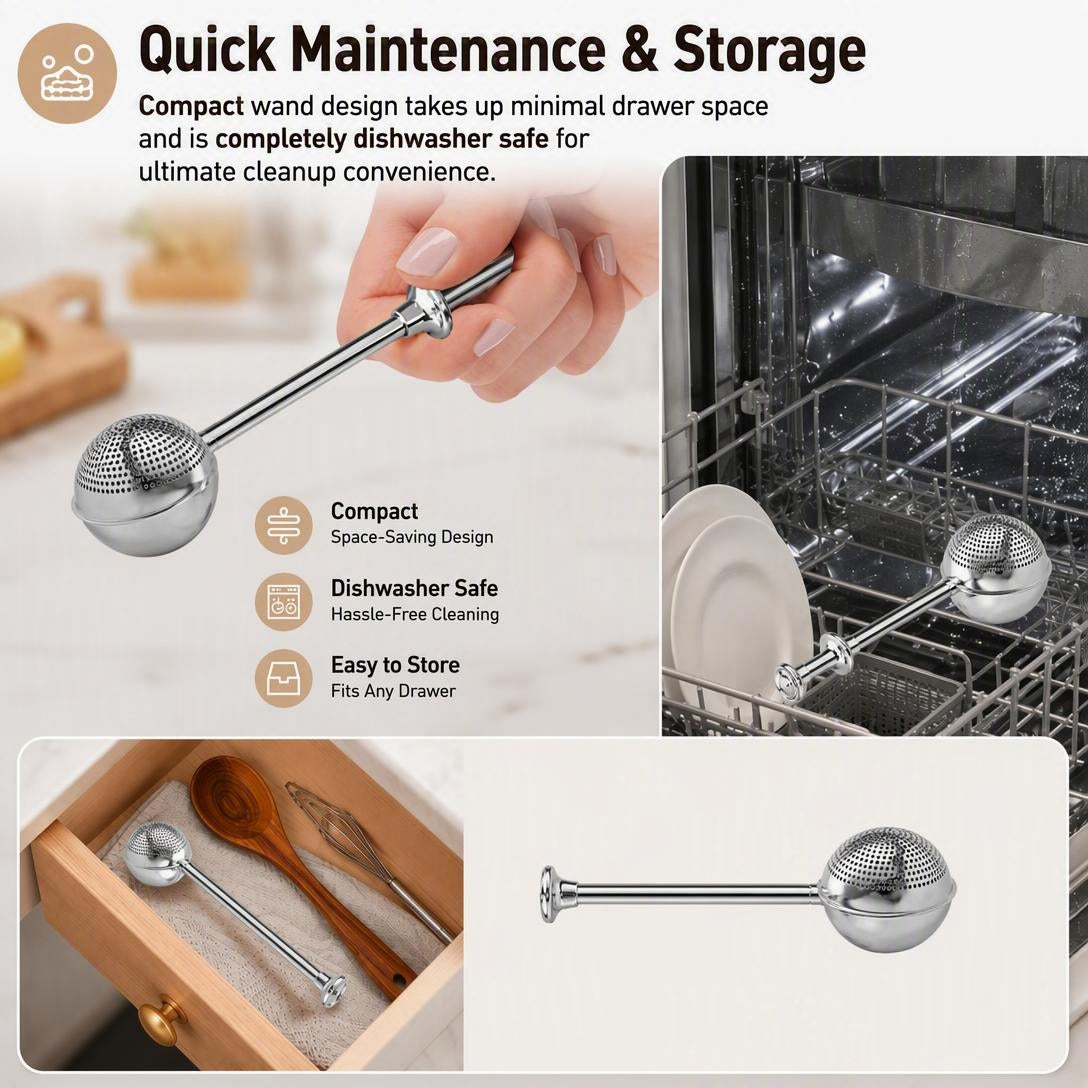 ✨Stainless Steel Long Handle Flour & Sugar Baking Sieve