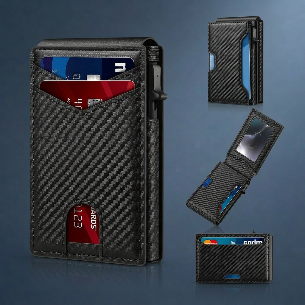 🧳Men's wallet - Pop-up card holder, cash slot and credit card slot