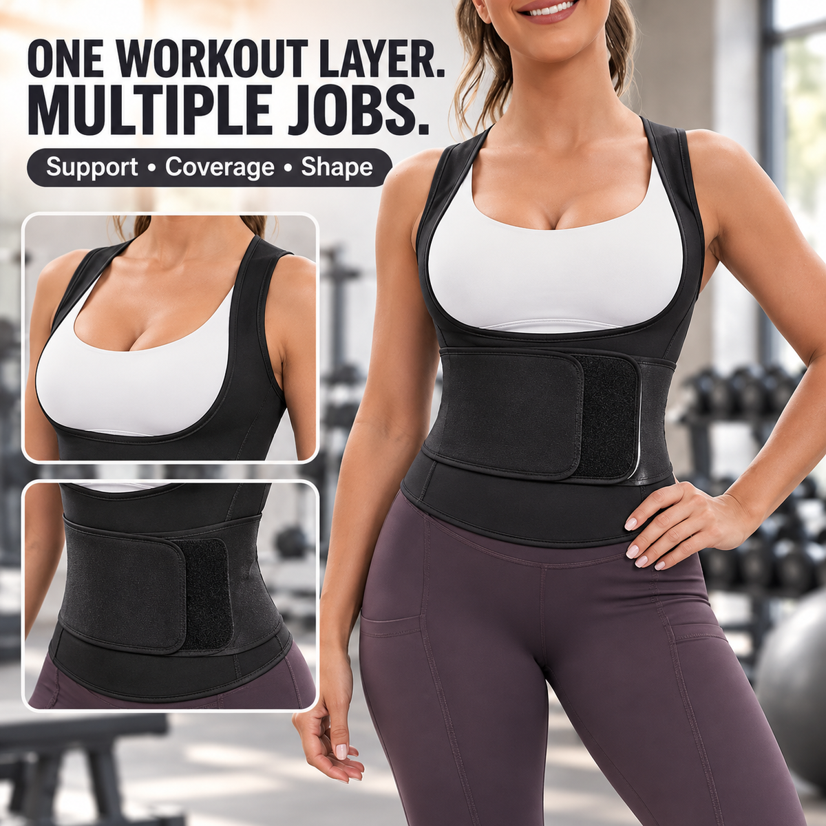 Women's Bra-Style High Performance Quick Dry Sauna Sweat Vest