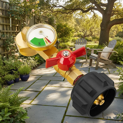 💰⛽ Propane Refill Adapter with Valve & Gauge