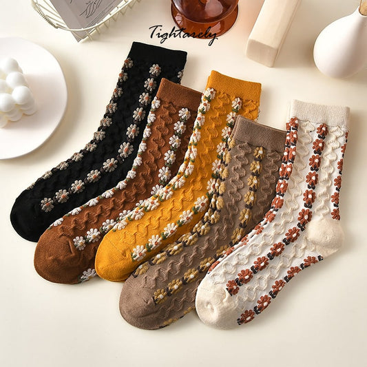 Vintage Embroidered Floral Women Socks(🎁New Year Sale)-F**