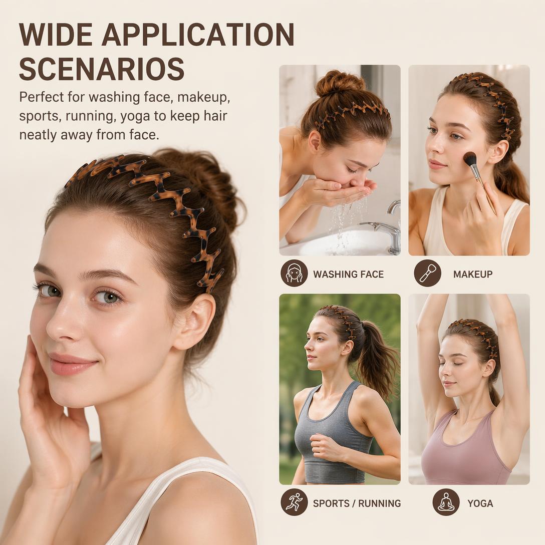 🖤Stylish comb-tooth headband