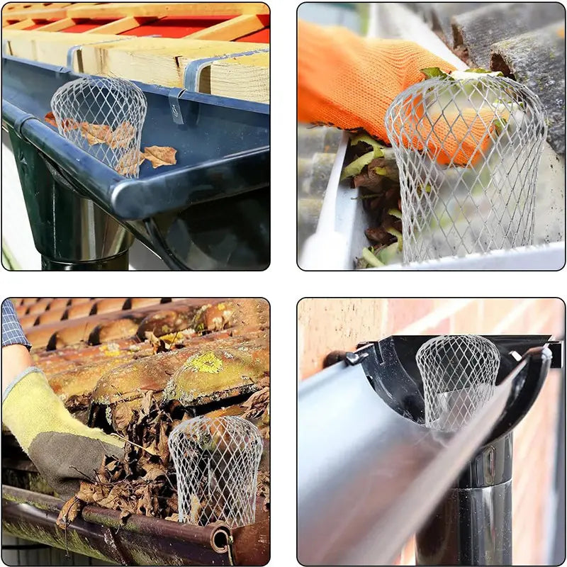 🛡️Aluminum Alloy Gutter Guard/Strainer (2-Pack) – Suitable for Home Drainage Systems