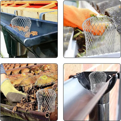 🛡️Aluminum Alloy Gutter Guard/Strainer (2-Pack) – Suitable for Home Drainage Systems