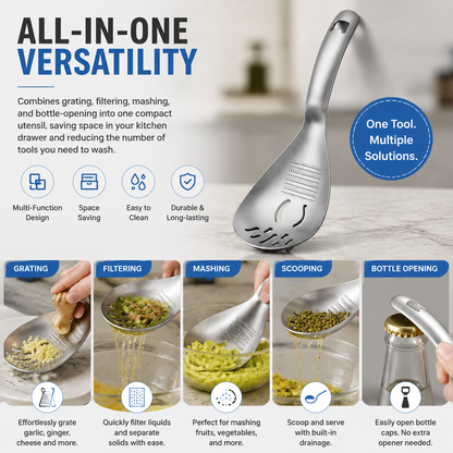 🥄5-in-1 Stainless Steel Multi-Function Grinding Spoon