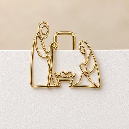 ✝Faith-Inspired Gold Paper Clips — Meaningful Christian Bookmarks 5 Pcs