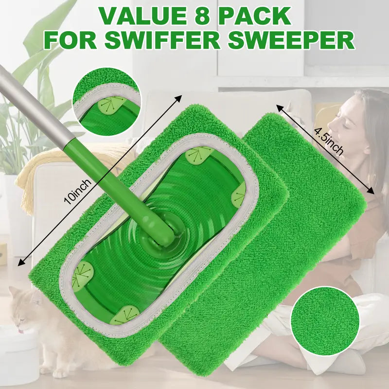 🧹🌱 Microfiber Mop Pads Compatible with Swiffer Sweeper Mop