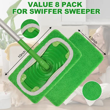 🧹🌱 Microfiber Mop Pads Compatible with Swiffer Sweeper Mop