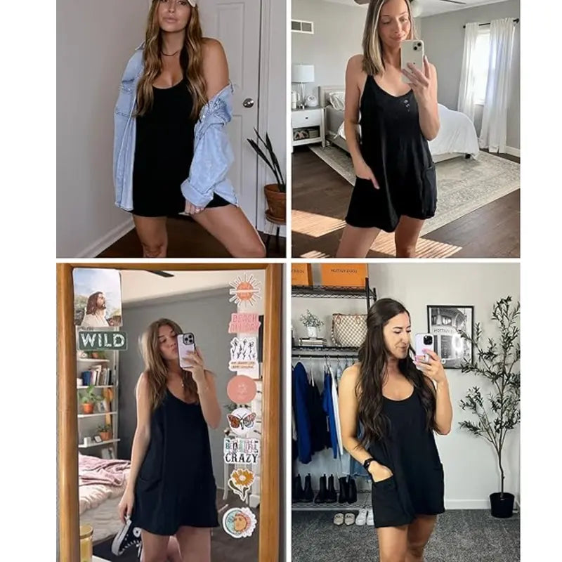 🔥Hot Sale 49% off🌟Women's Summer Sleeveless Mini Dress with Built-in Shorts