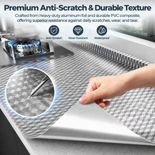 ✨Self-adhesive aluminum foil kitchen splash-proof wallpaper