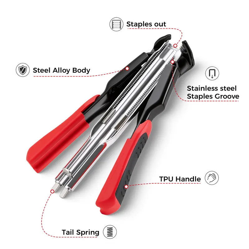 Fencing Plier Staple Gun Cage Clamp for Animal Pet Cages Fencing, Upholstery