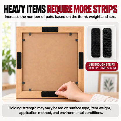 🏠48 Pairs Strong Velcro – suitable for hanging photos, securing carpets, and wall mounting