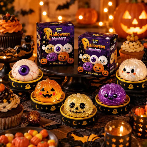 Halloween Ghost Dumpling Glitter Squeeze Toy