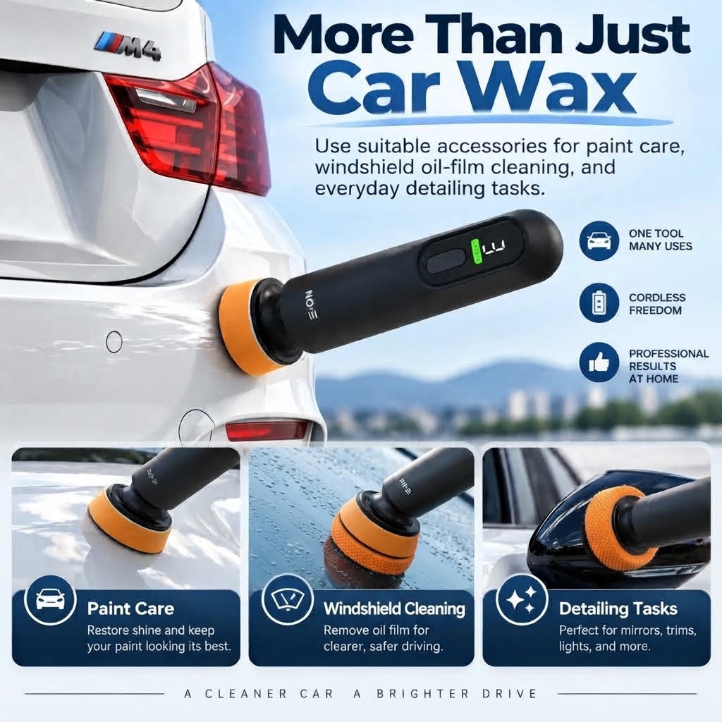 Cordless Car Polish Machine, 12000RPM 3-in-1 Car Detailing Tool