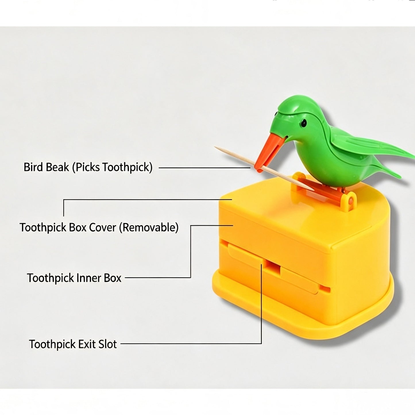 Super fun woodpecker toothpick holder