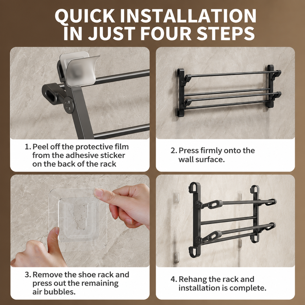 ✨Wall-mounted folding shoe rack