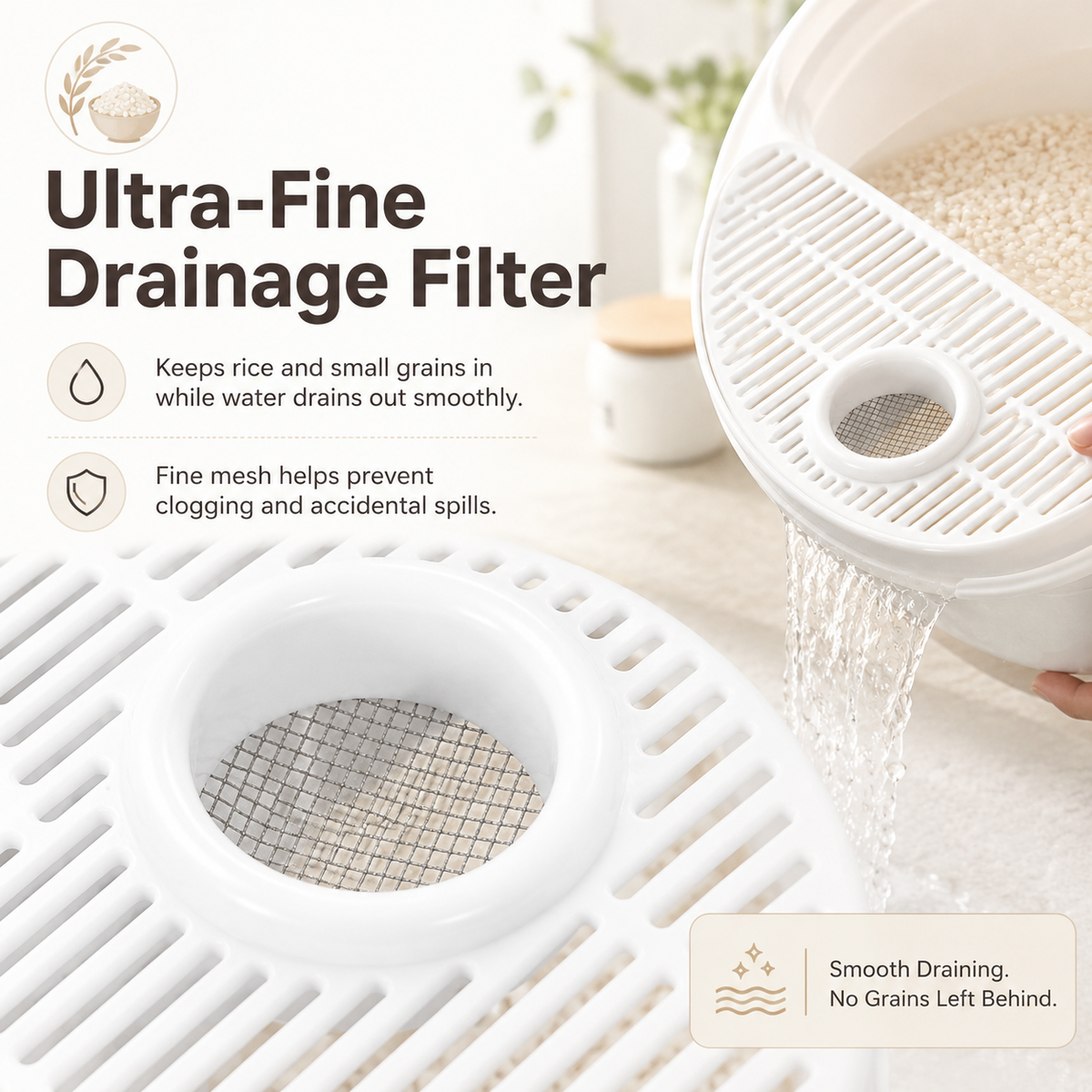 ✋Automatic Hands-Free Rice Washing Tool